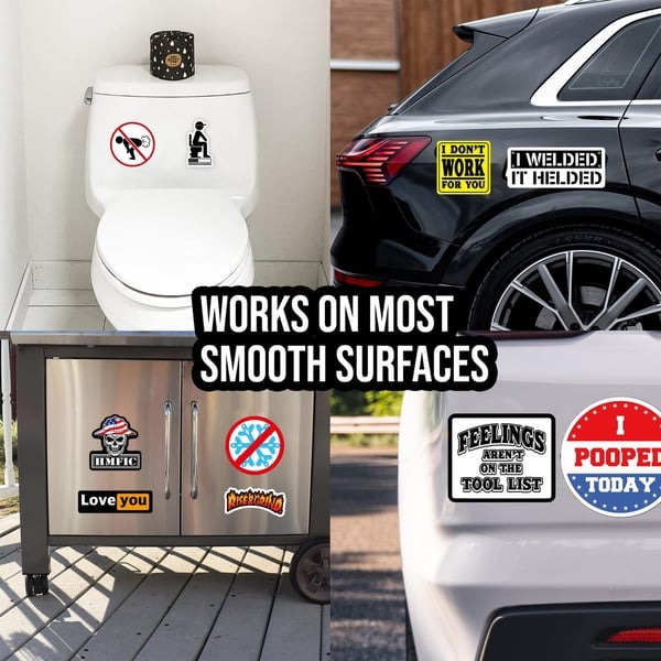 🔥Hot sale only $0.10 each - 150 PCS Hard Hat Stickers Pack (DIRTY)