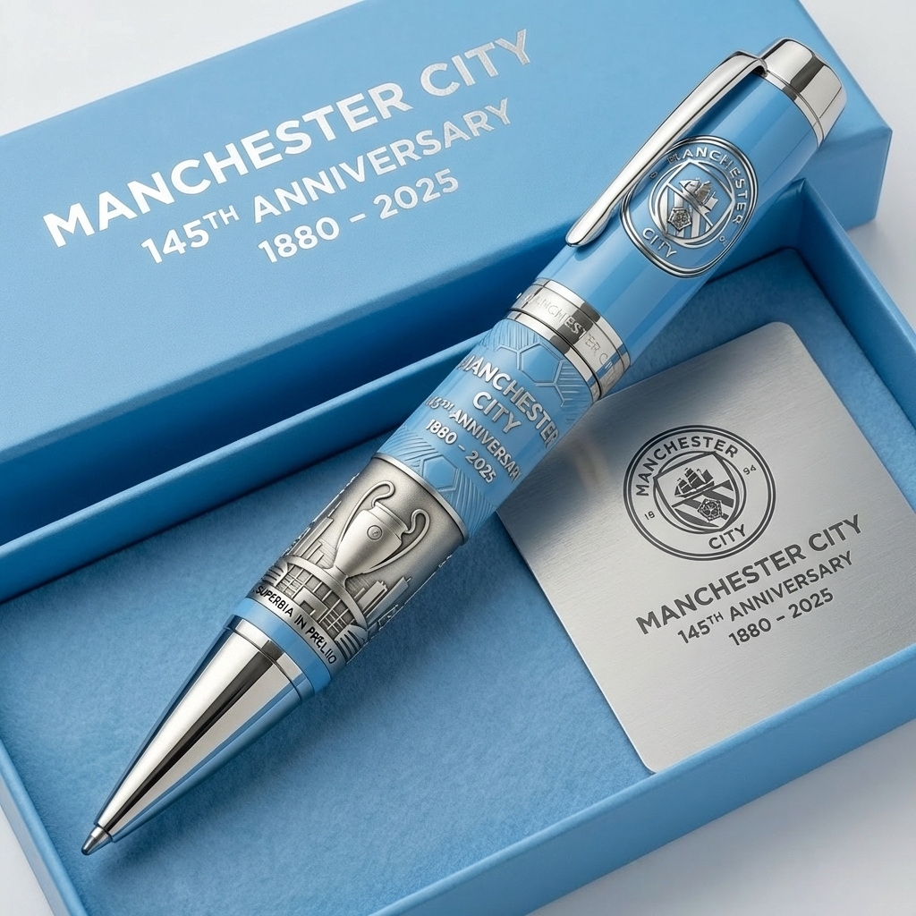 Manchester City 145th Anniversary Commemorative Pen (1880–2025)