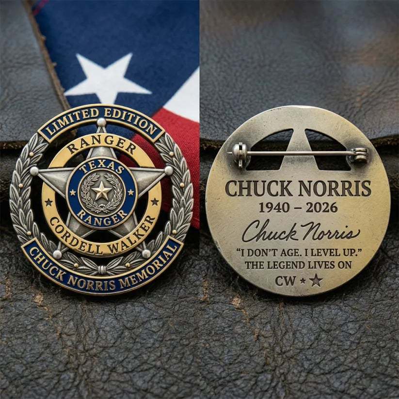 Chuck Norris Texas Ranger Cordell Walker Memorial Limited Edition Pin