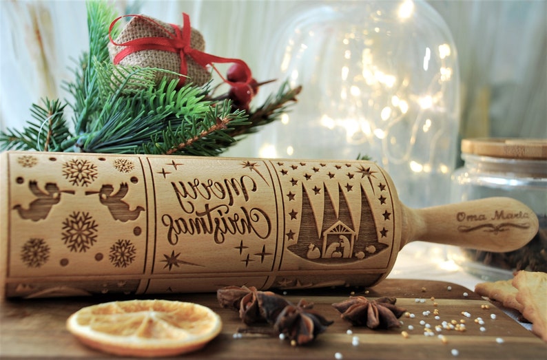 Nativity Engraved Rolling Pin