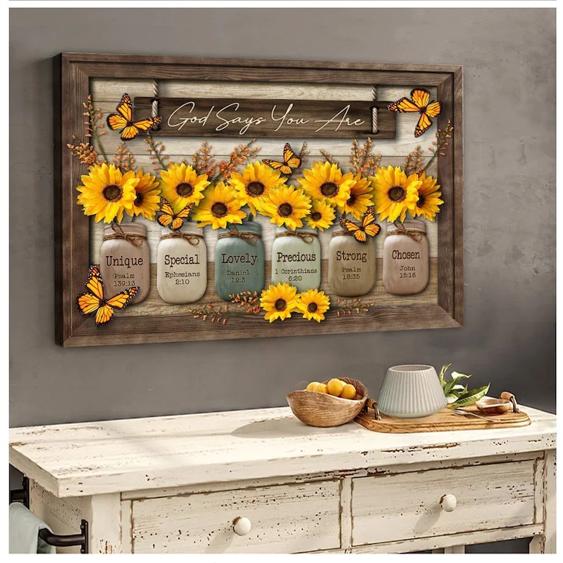 🦋Butterfly Sunflowers Wall Art🌻
