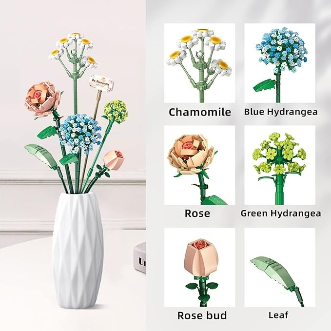 (🔥HOT SALE NOW 49% OFF) - 💐Mini Bricks Flower Bouquet Building Sets