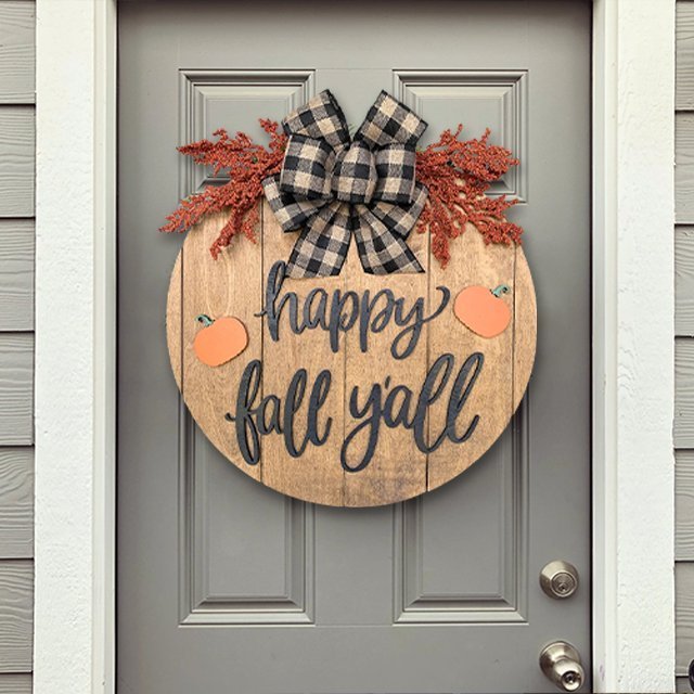 Happy Fall Y'all Door Hanger