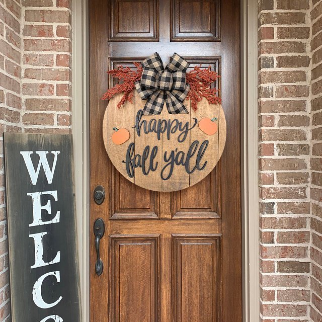 Happy Fall Y'all Door Hanger