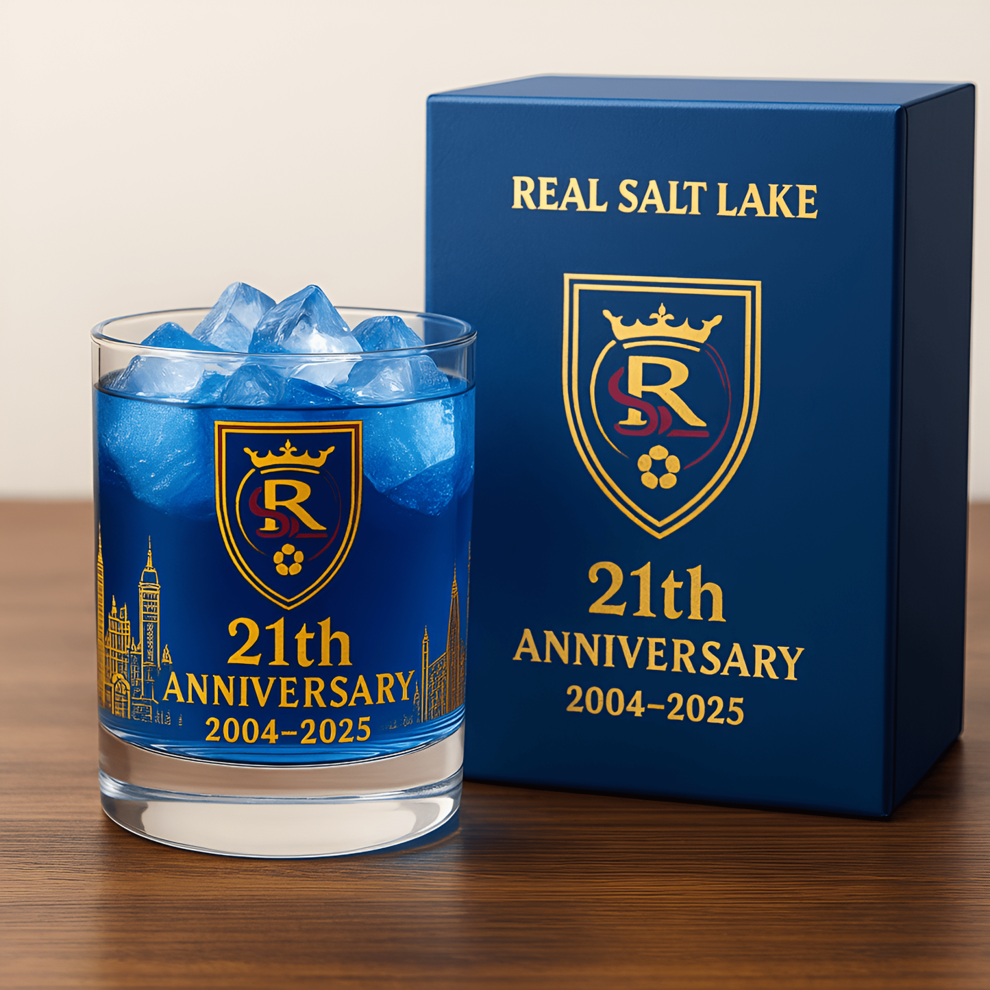 Real Salt Lake 21st Anniversary Whiskey Glass