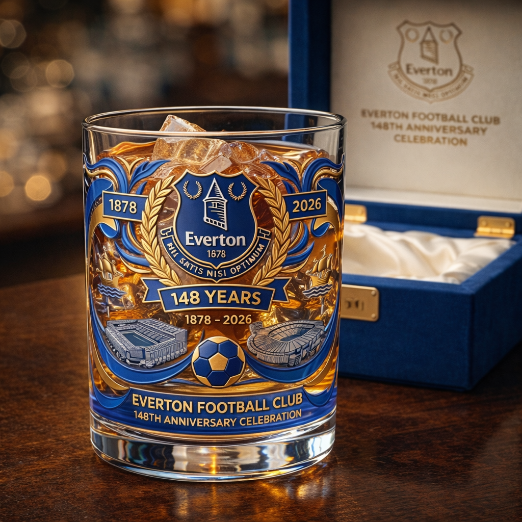 ⚽ Everton Football Club 148th Anniversary Glass 🏆