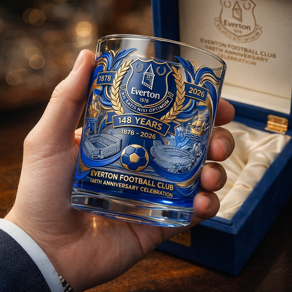⚽ Everton Football Club 148th Anniversary Glass 🏆