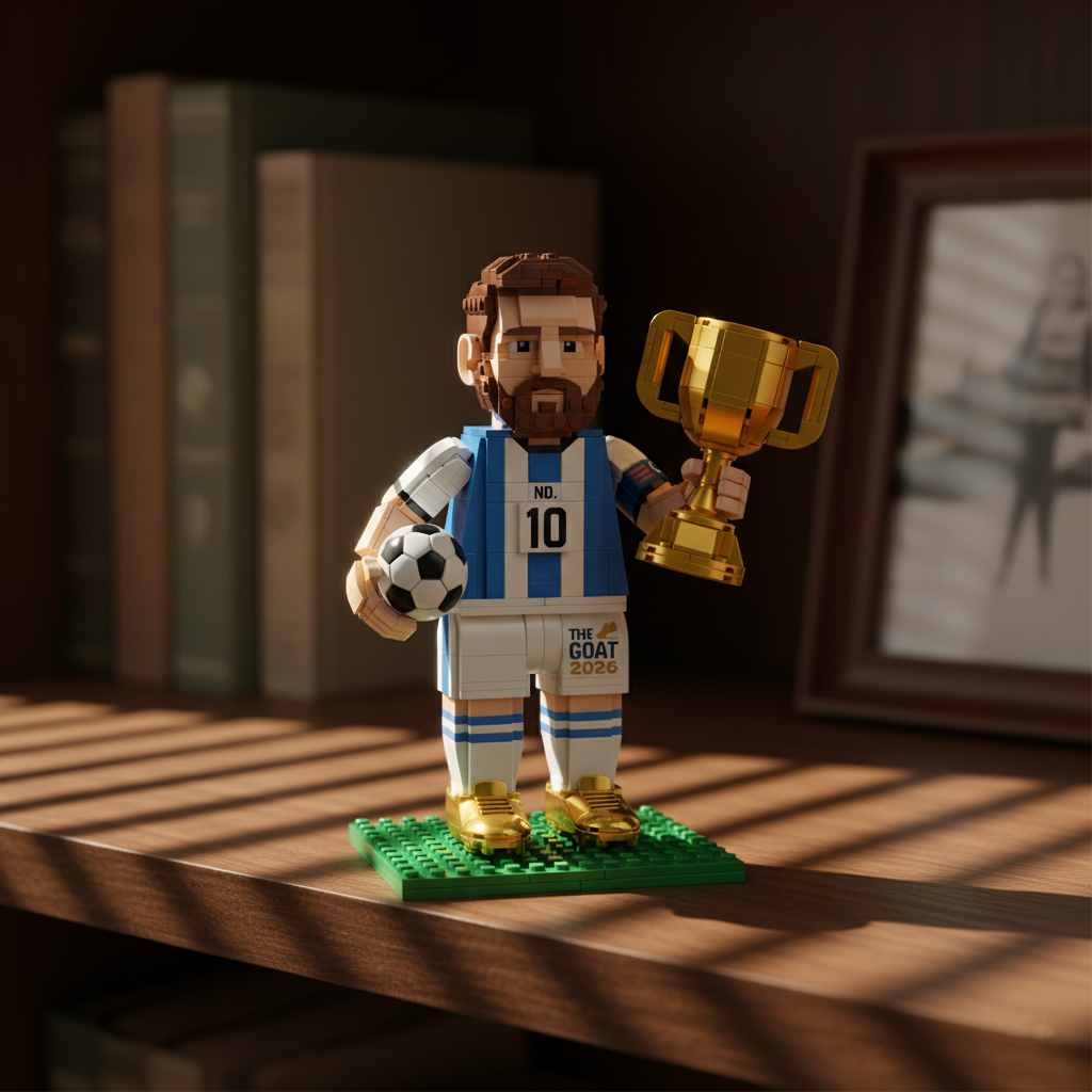 The GOAT Edition: 2026 Soccer Champion Lionel Messi Buildable Brick Figure (Limited Release)
