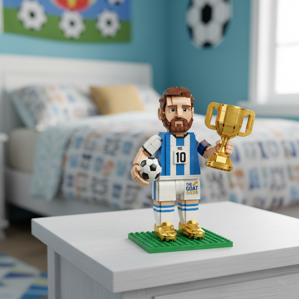 The GOAT Edition: 2026 Soccer Champion Lionel Messi Buildable Brick Figure (Limited Release)