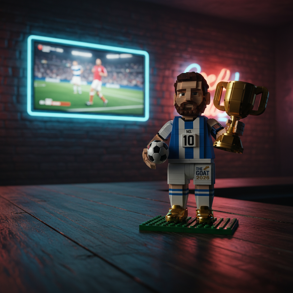 The GOAT Edition: 2026 Soccer Champion Lionel Messi Buildable Brick Figure (Limited Release)
