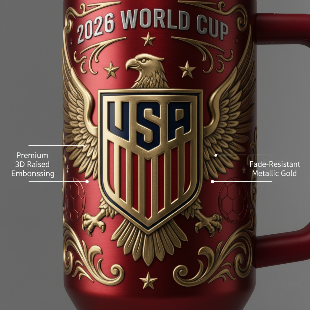 The Commemorative 2026 USA "Host Nation" 40oz Tumbler | Limited Edition 3D Gold Embossed