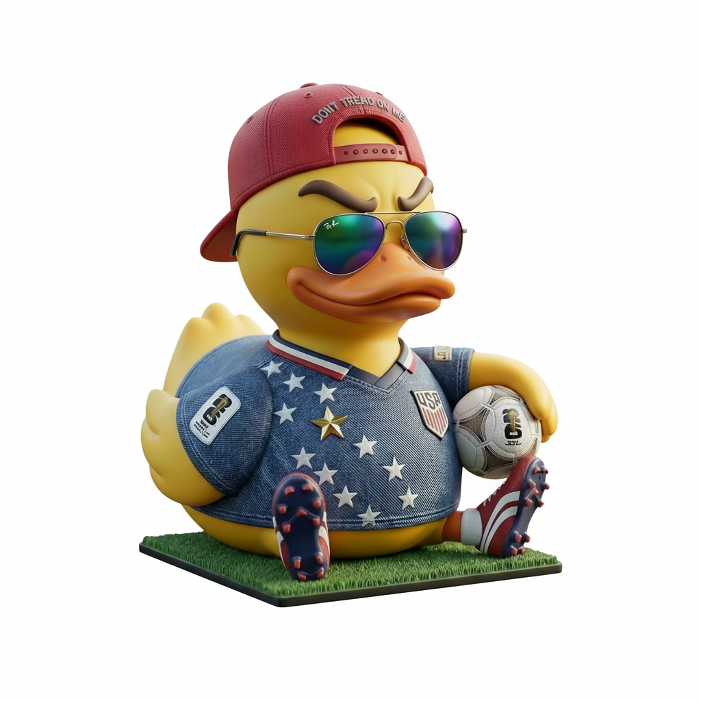 The "Home Turf Badass" USA Soccer Dashboard Duck | 2026 World Cup Edition 🇺🇸⚽
