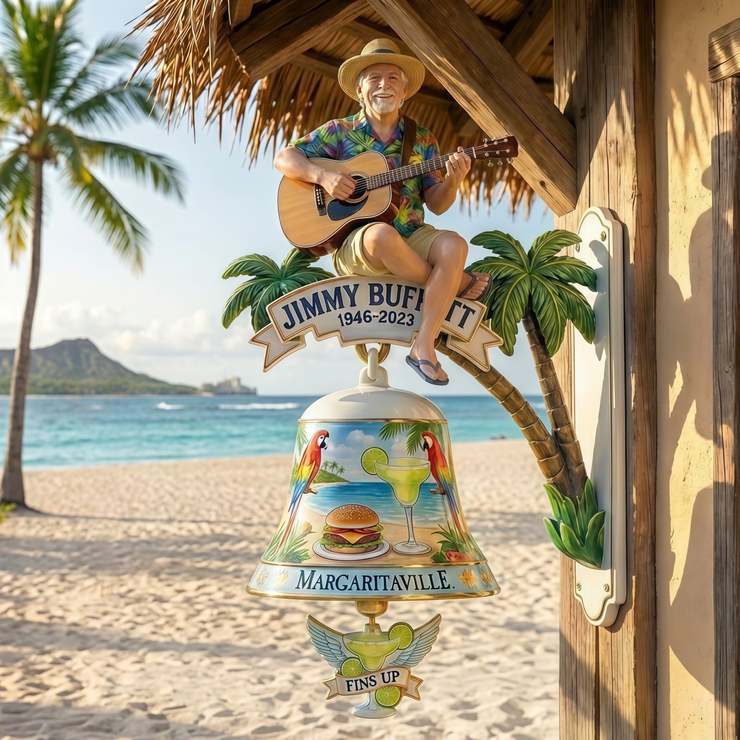 Jimmy Buffett Tribute Margaritaville Wall Bell