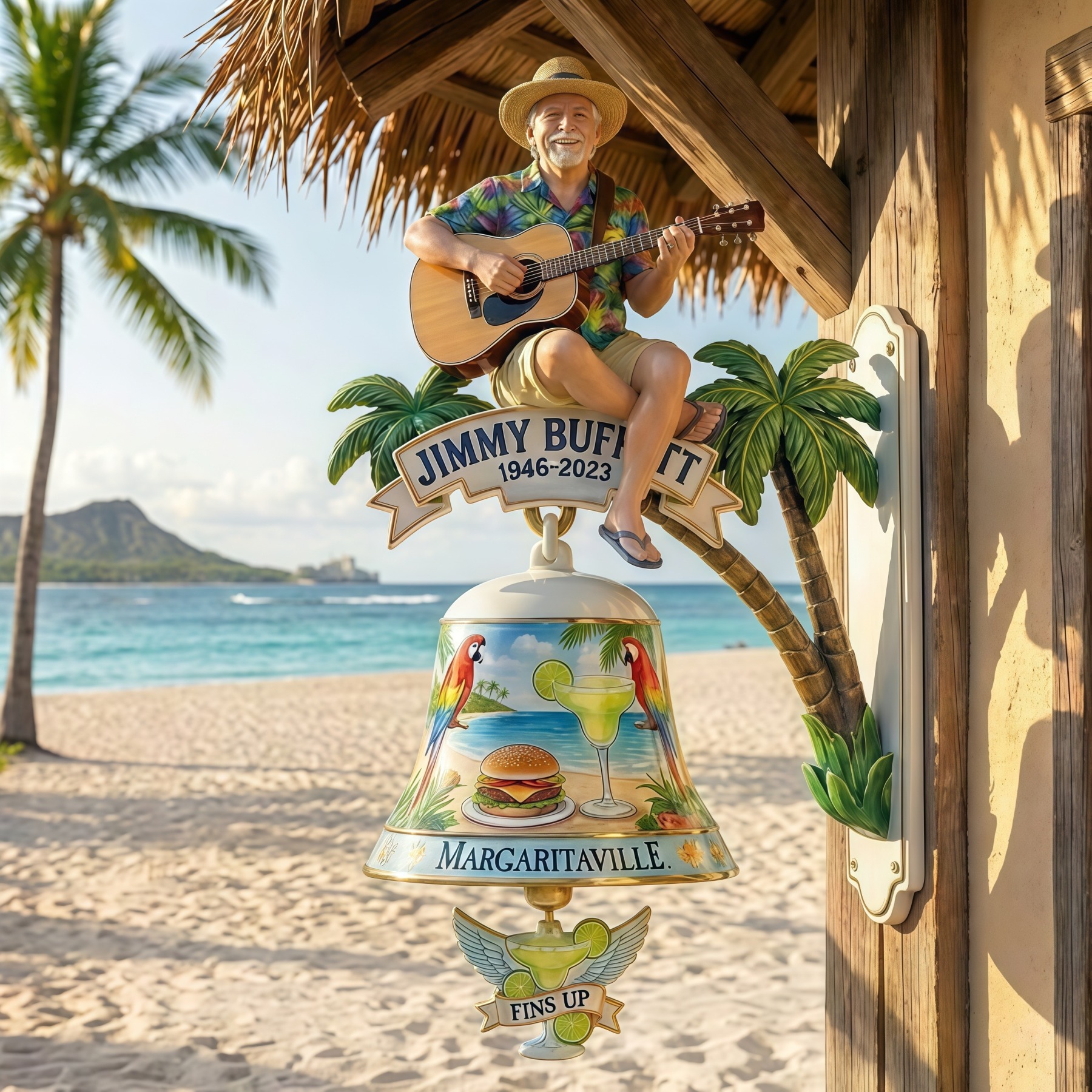 Jimmy Buffett Tribute Margaritaville Wall Bell