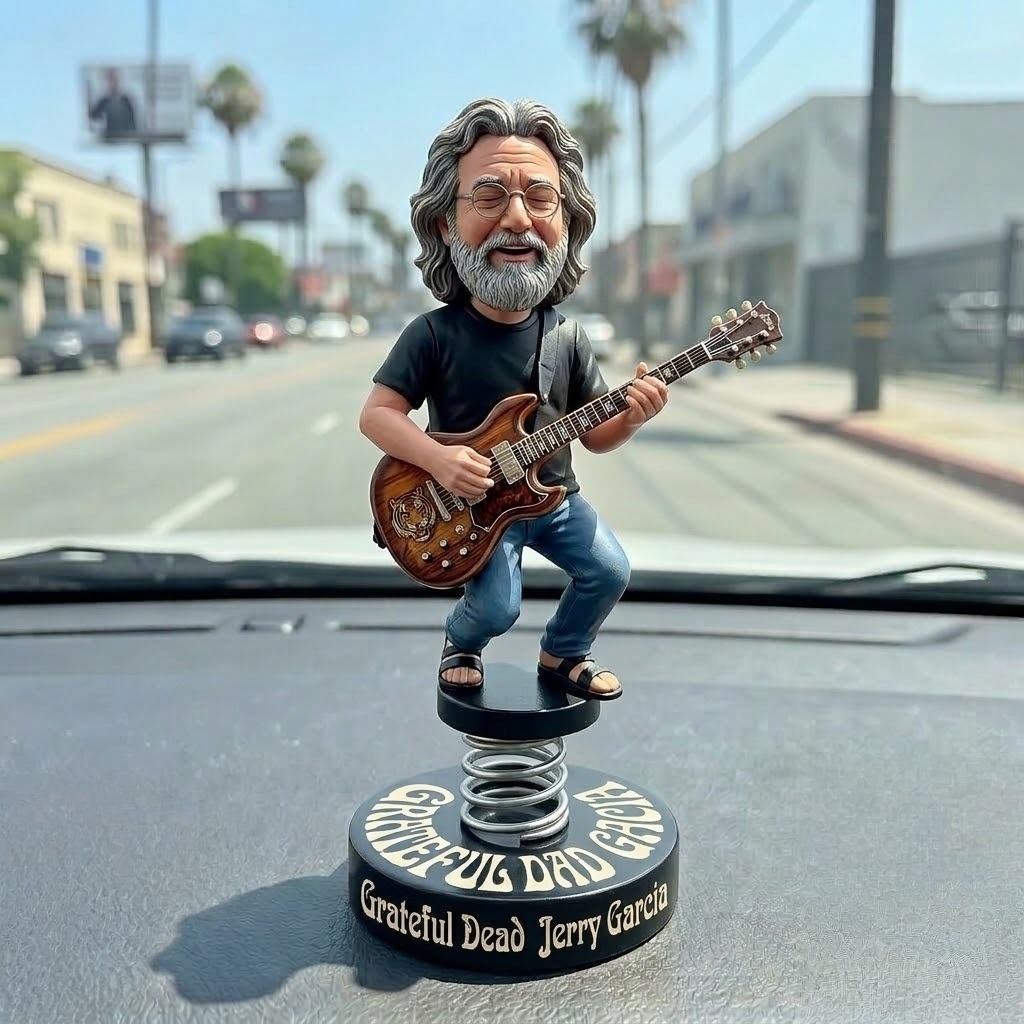 🎸 Grateful Dead Jerry Garcia Car Dashboard Bobblehead