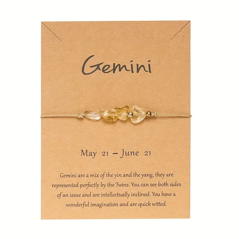 Constellation Astrology Gemstone Bracelet