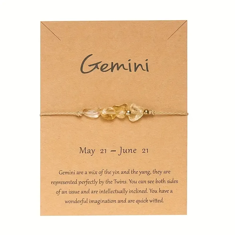 Constellation Astrology Gemstone Bracelet