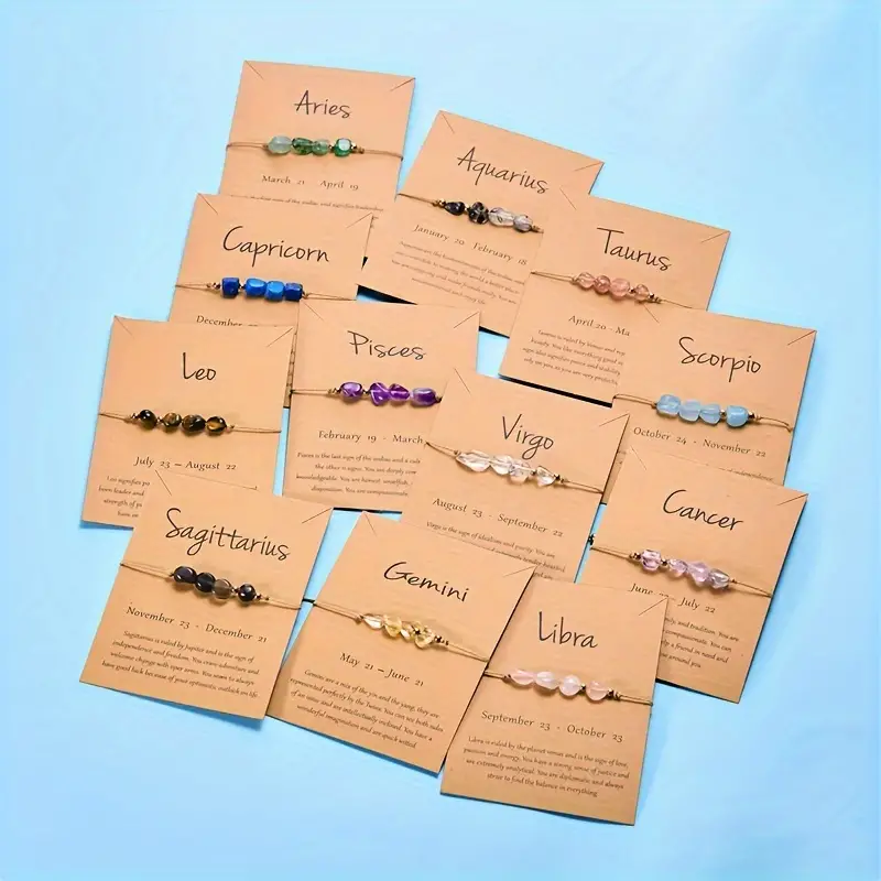 Constellation Astrology Gemstone Bracelet