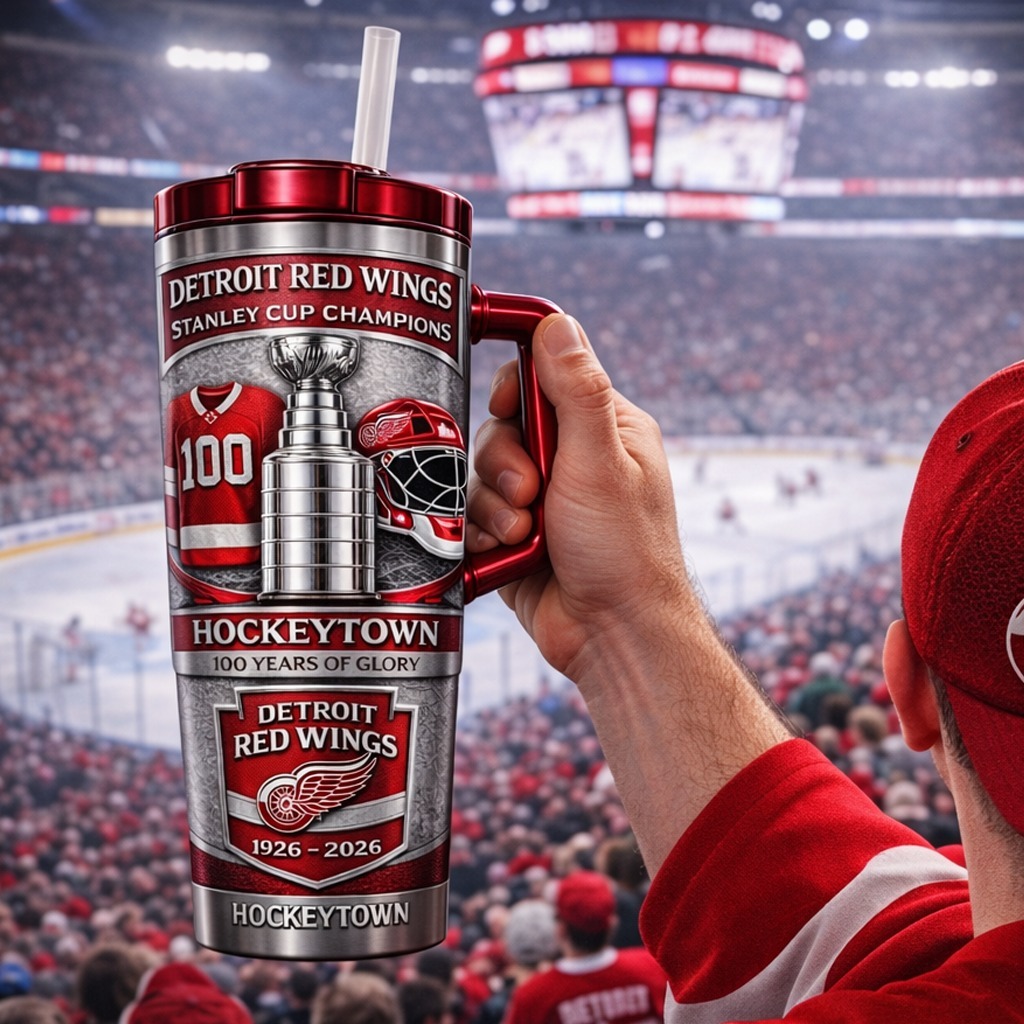 DETROIT RED WINGS 100TH ANNIVERSARY INSULATED TUMBLER