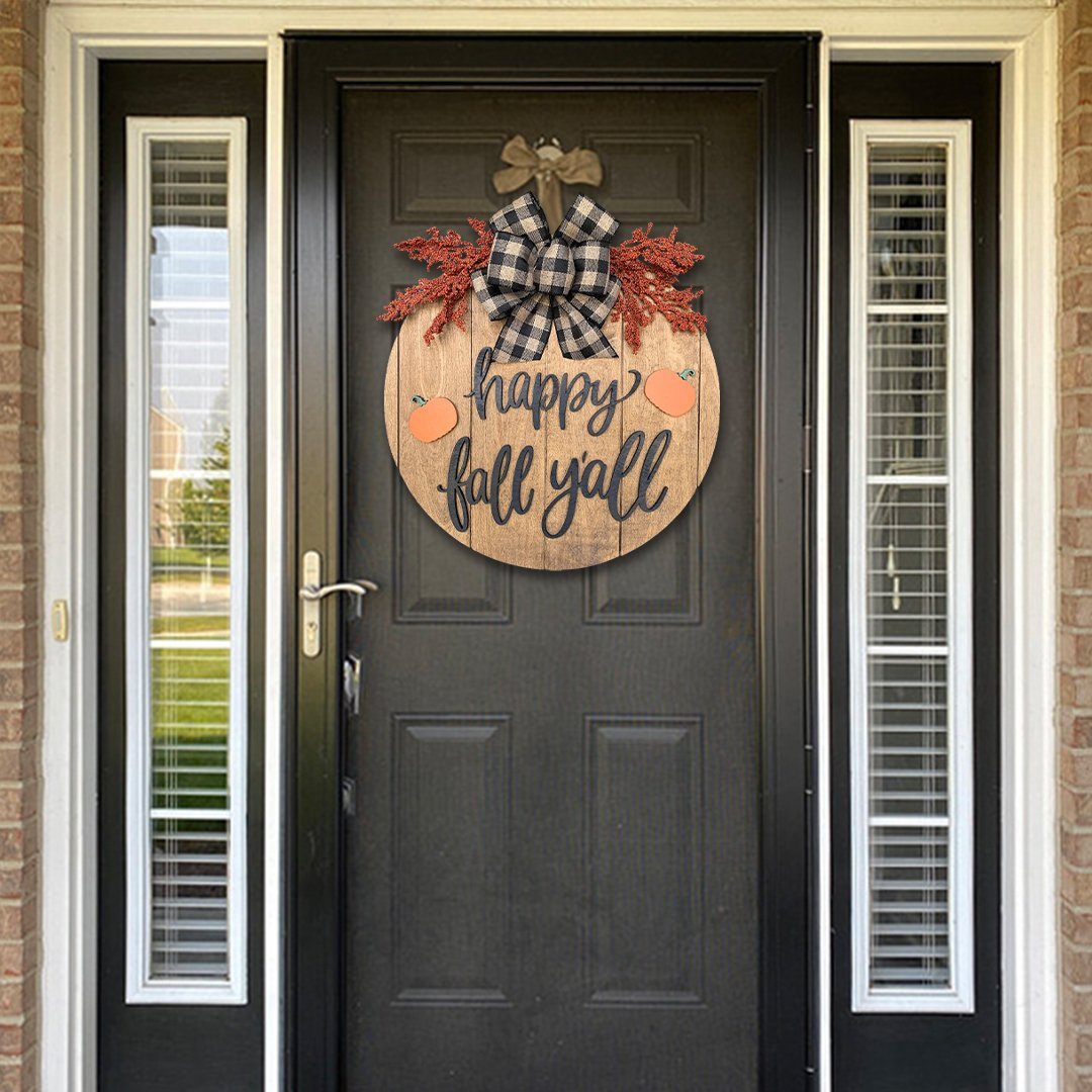 Happy Fall Y'all Door Hanger