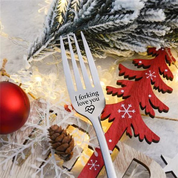 Long Handle Stainless Steel Blessing Dinner Fork