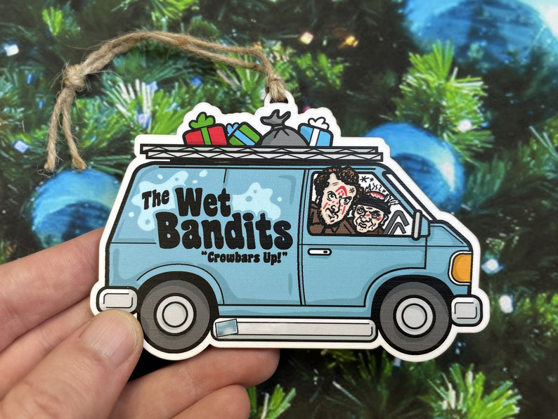 Hand Drawn Wooden Christmas Ornament