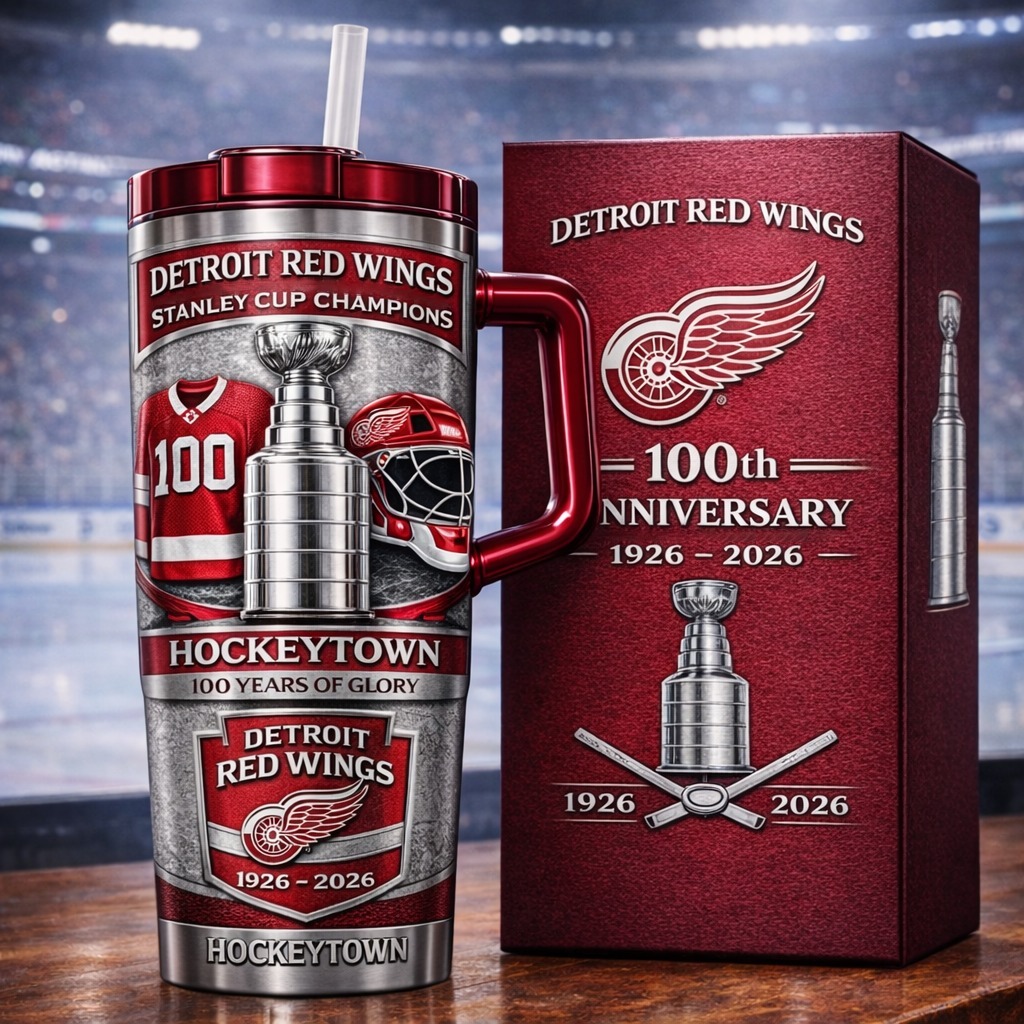 DETROIT RED WINGS 100TH ANNIVERSARY INSULATED TUMBLER