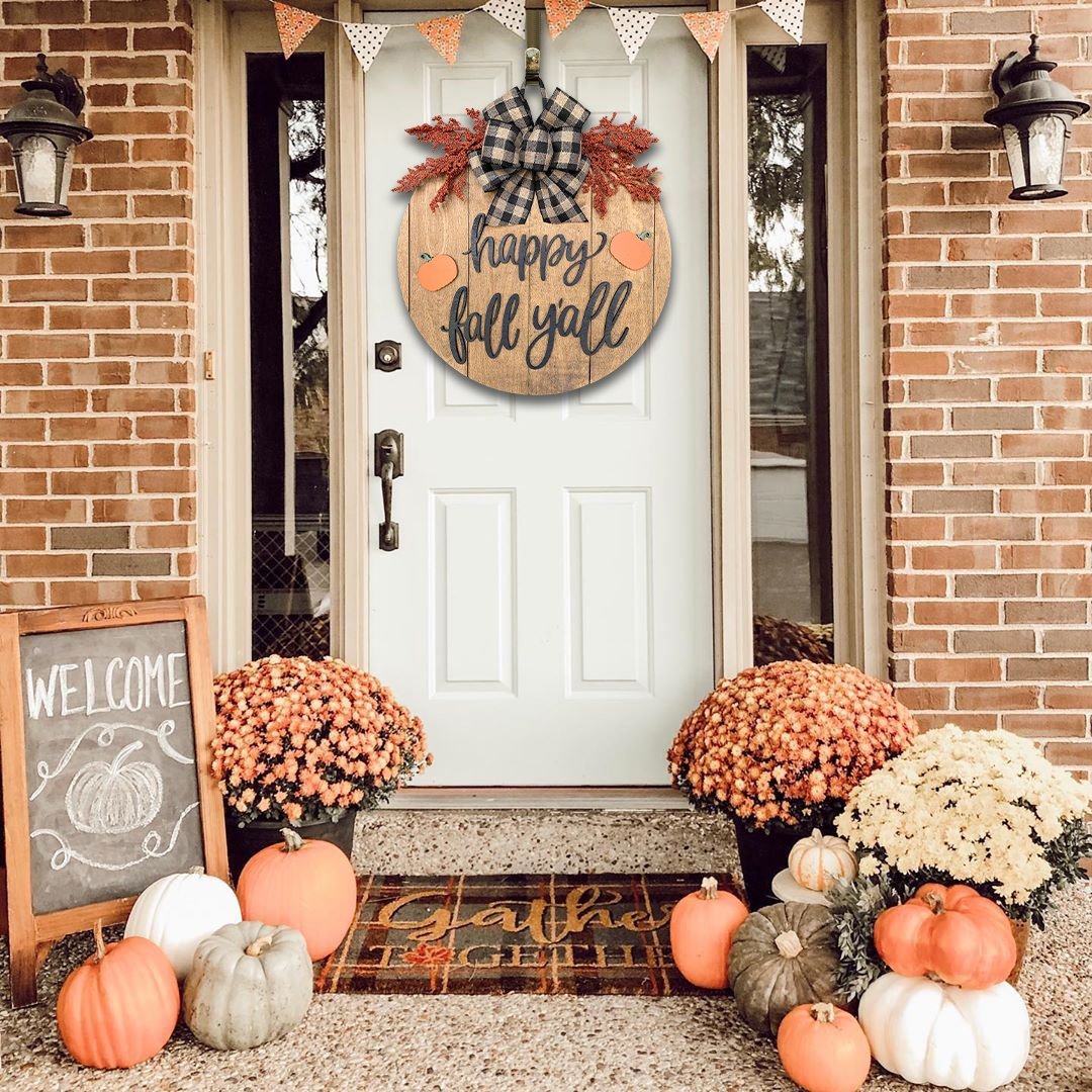Happy Fall Y'all Door Hanger