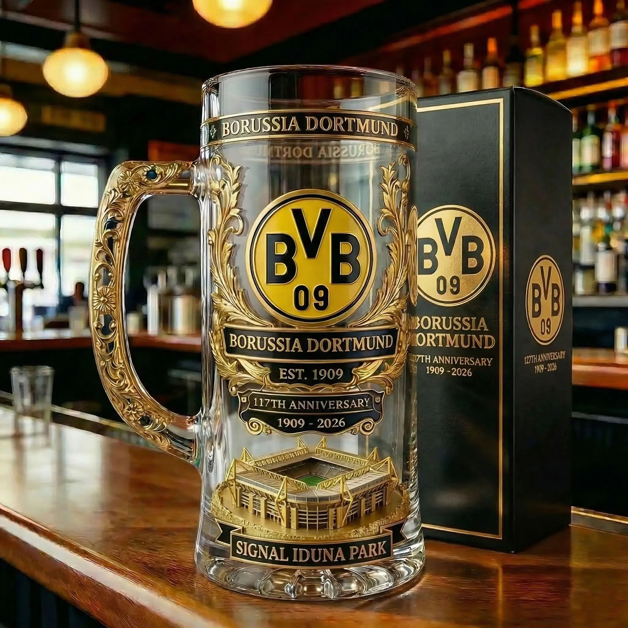 Borussia Dortmund 117th Anniversary Collector Beer Mug (1909–2026)