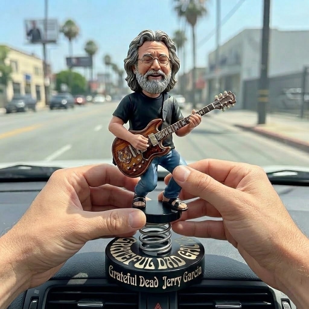 🎸 Grateful Dead Jerry Garcia Car Dashboard Bobblehead