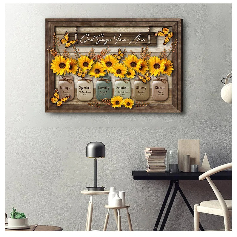 🦋Butterfly Sunflowers Wall Art🌻