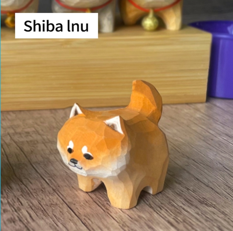 So Cute Cat Furniture，Handmade Wooden Cat and Dog Statue