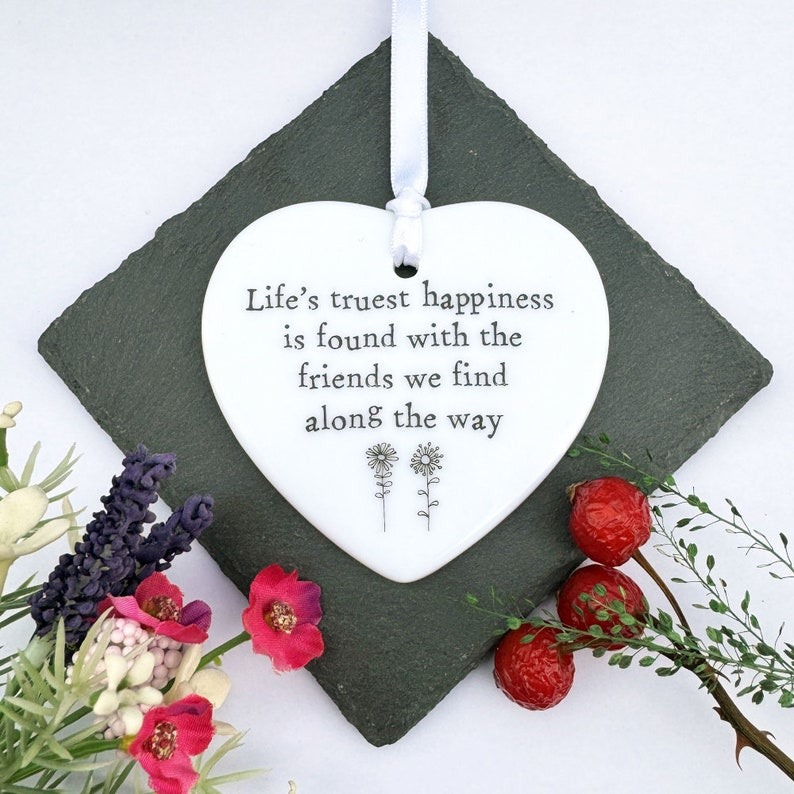 Gifts For Best Friends .Personalised Hanging Porcelain Friendship Sign