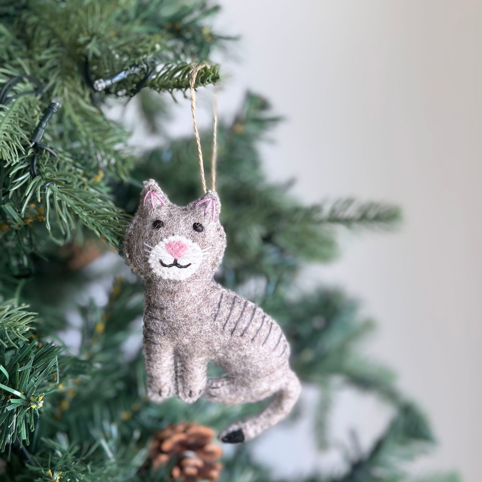 Cute handmade plush kitten decorations