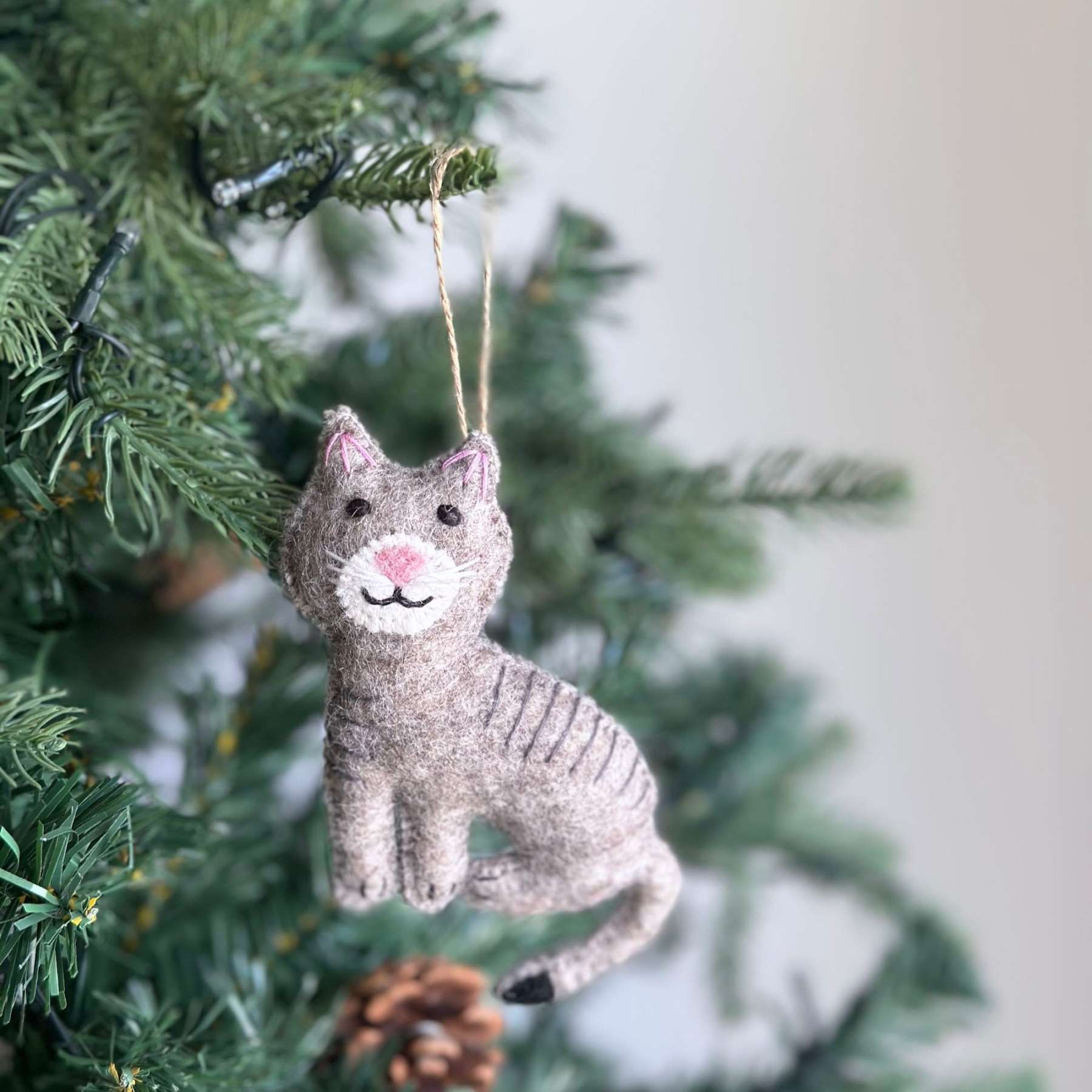 Cute handmade plush kitten decorations