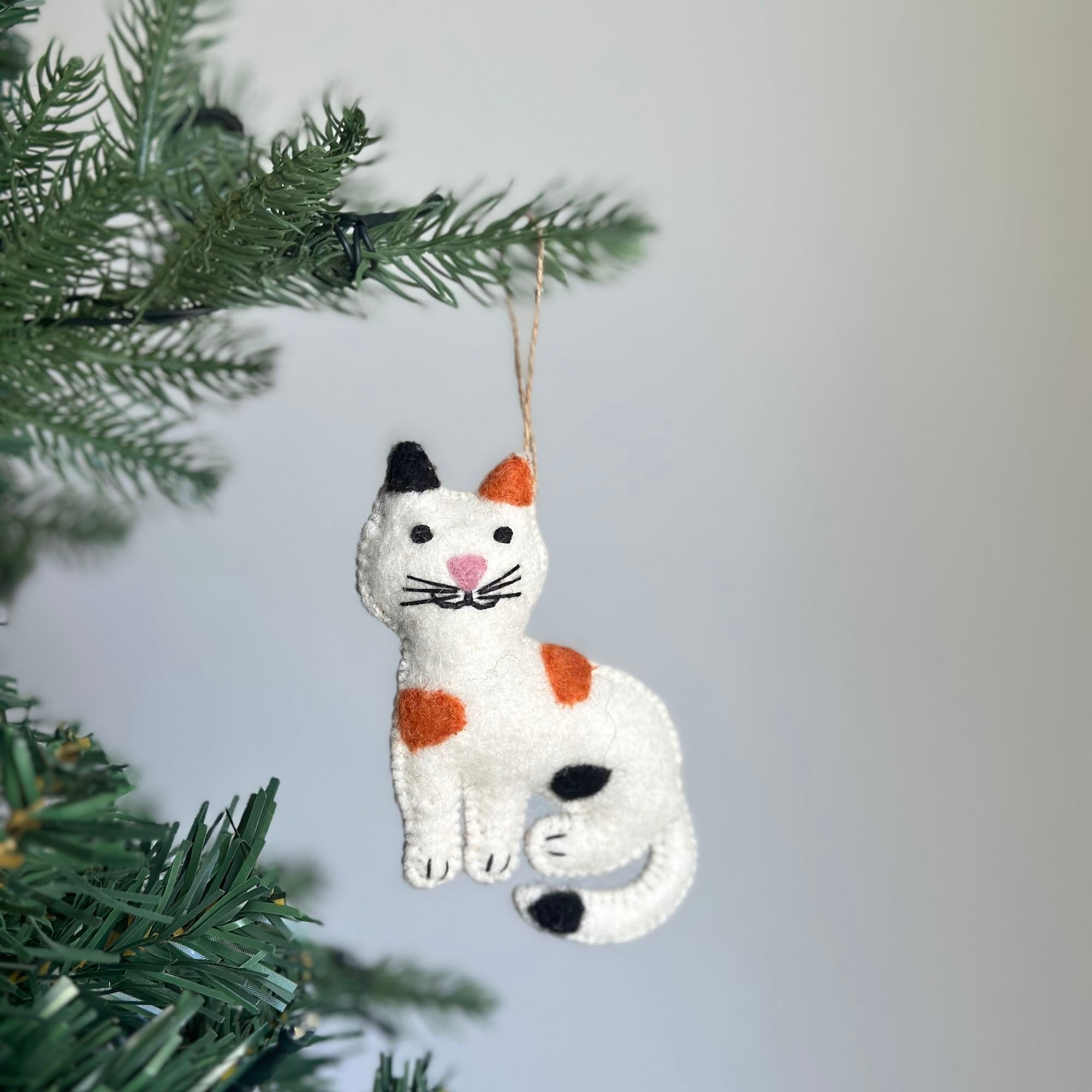 Cute handmade plush kitten decorations