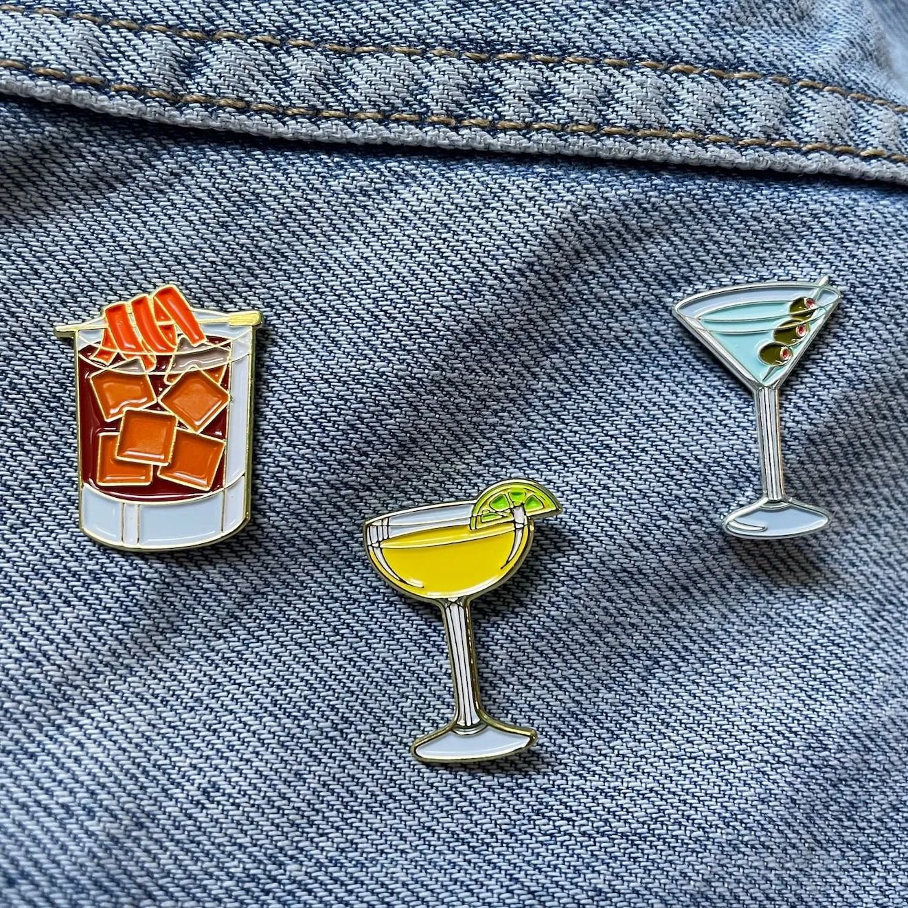 Cocktail Enamel Pin