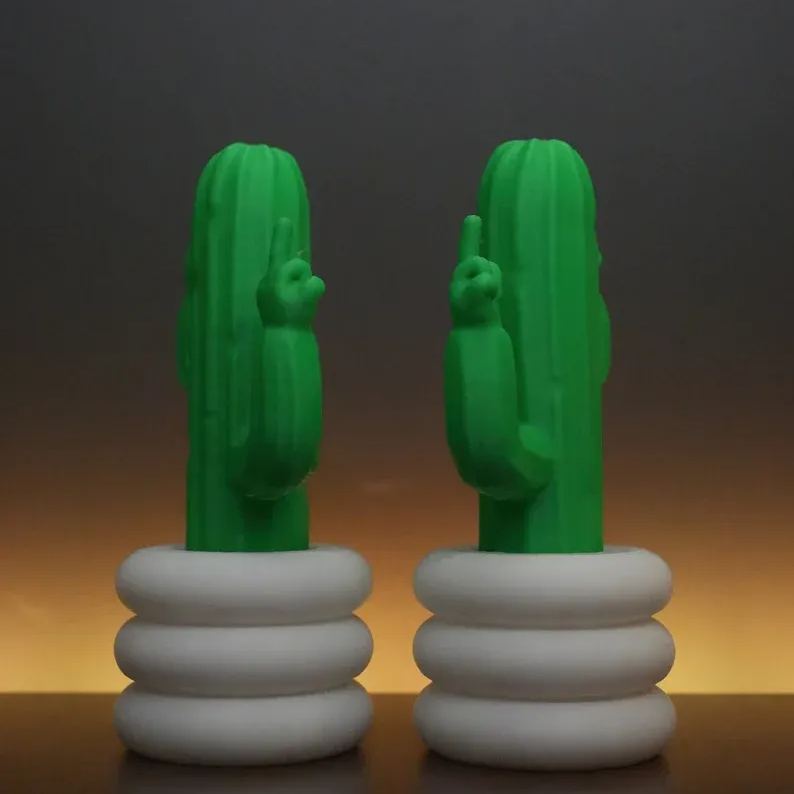 🌵🖕Fucktus - The 3D Printed Middle Finger Cactus Figurine