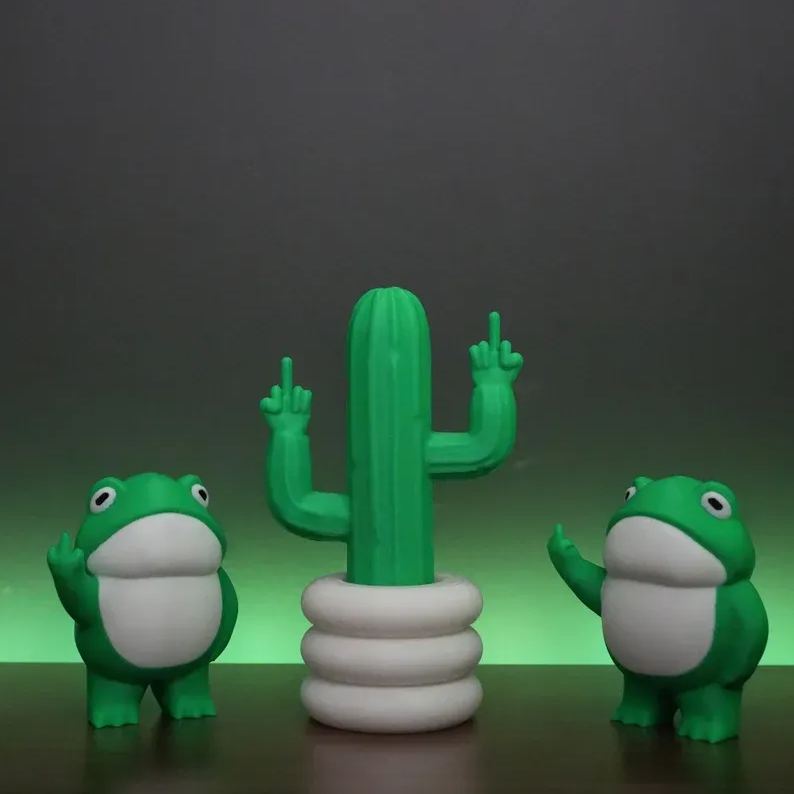 🌵🖕Fucktus - The 3D Printed Middle Finger Cactus Figurine