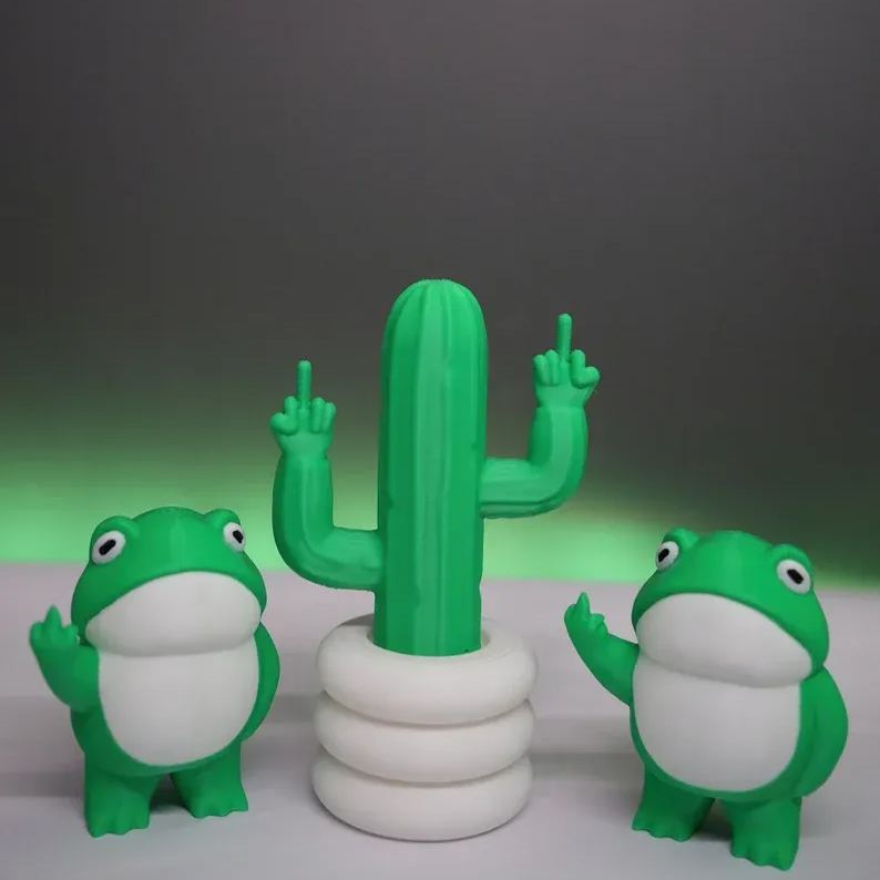 🌵🖕Fucktus - The 3D Printed Middle Finger Cactus Figurine