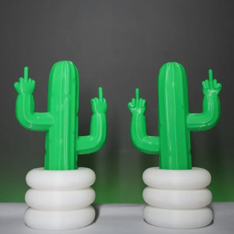 🌵🖕Fucktus - The 3D Printed Middle Finger Cactus Figurine