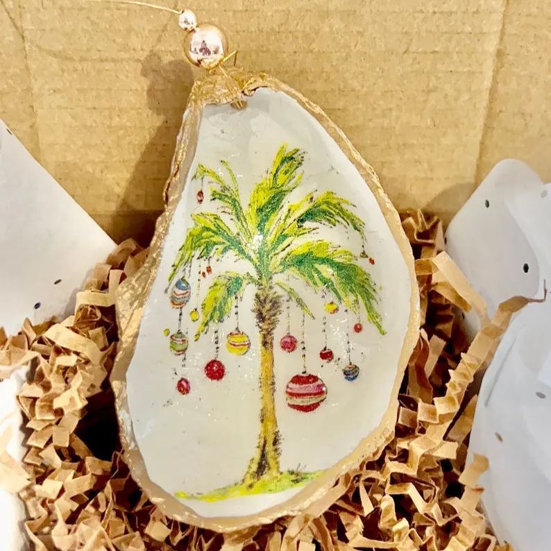 🌲Oyster Shell Christmas Ornament