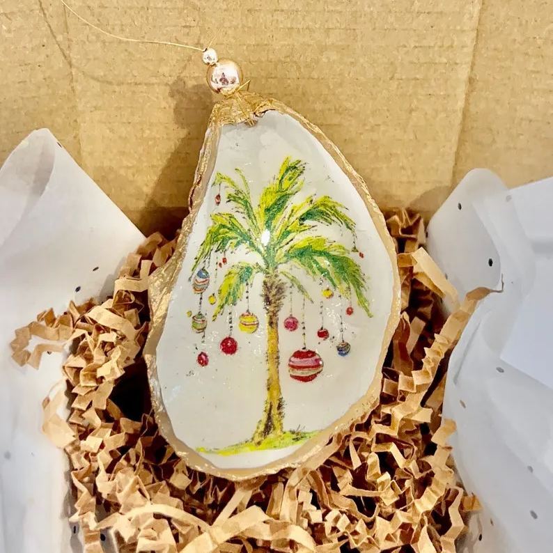 🌲Oyster Shell Christmas Ornament