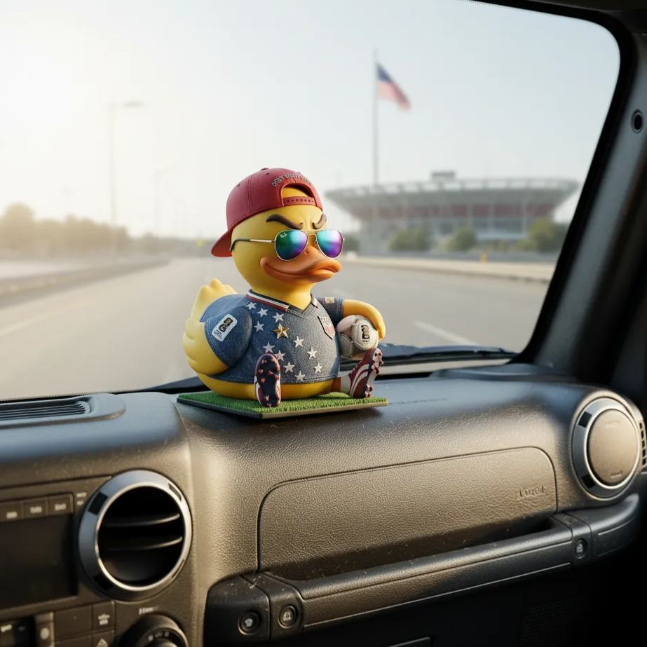 The "Home Turf Badass" USA Soccer Dashboard Duck | 2026 World Cup Edition 🇺🇸⚽