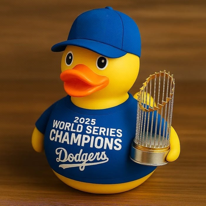 Dodgers 2025 World Series Champions Rubber Duck