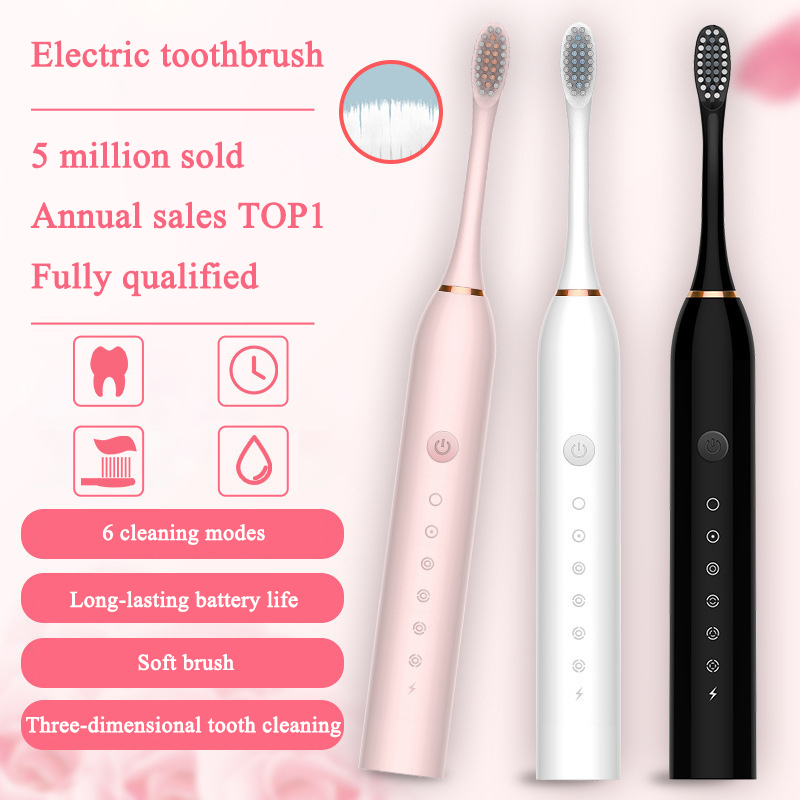 🔥70% off last day, limited quantities🔥 6-speed cleaning USB rechargeable ultrasonic electric toothbrush ---- annual sales TOP 1