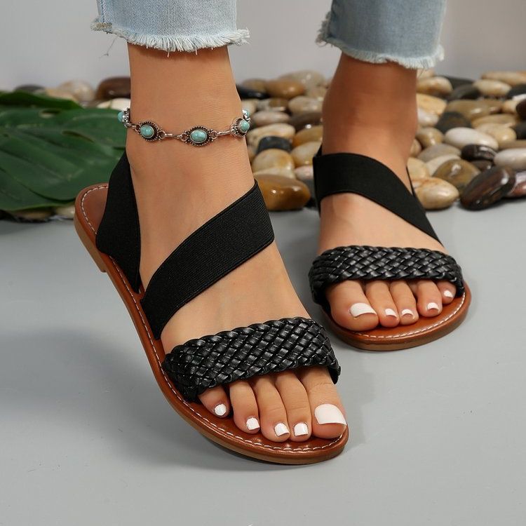 2023 sommer nye flate sandaler i plussstørrelse