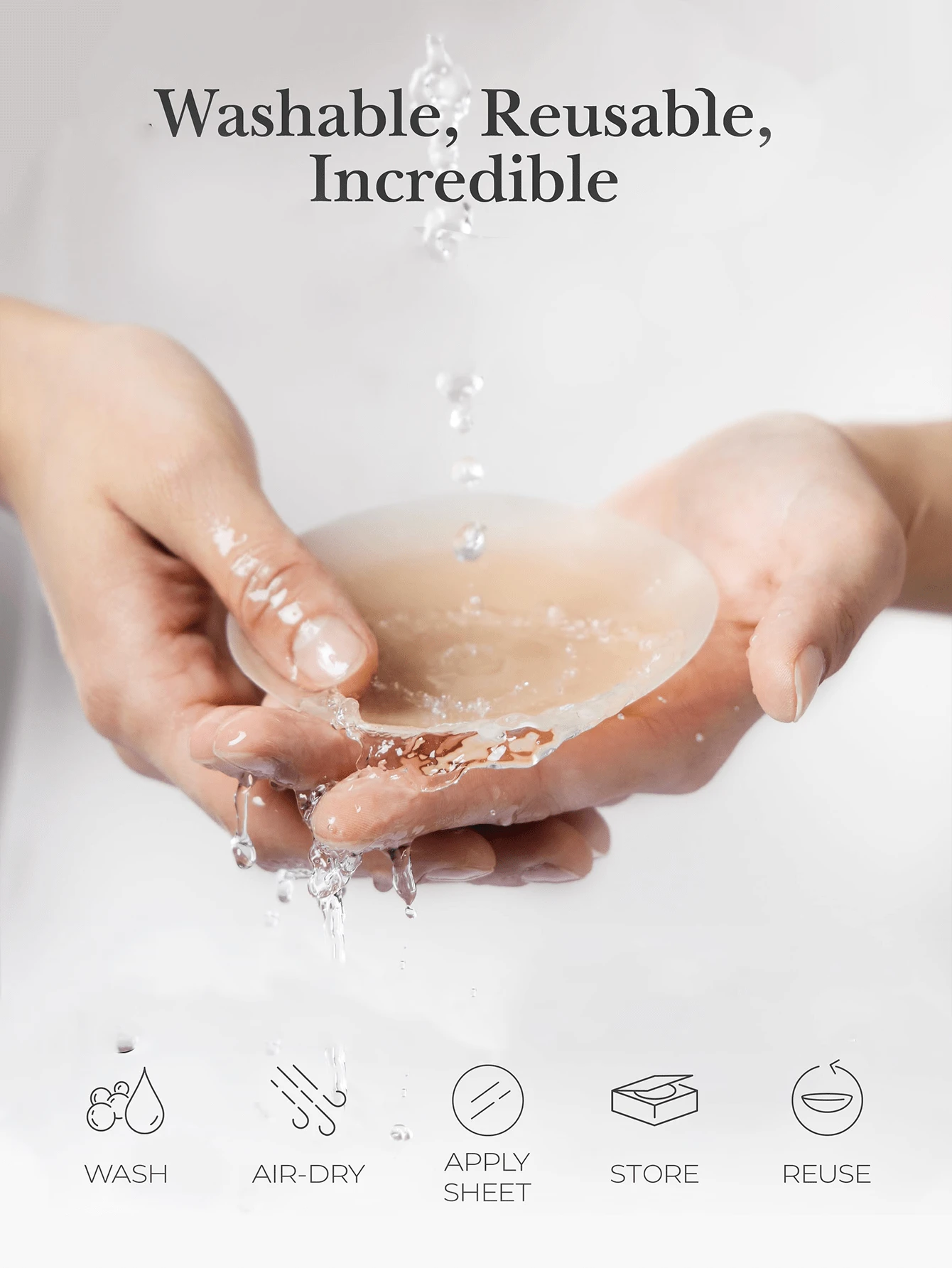 2pcs/set, silicone invisible bra lift, skin color. Suitable for wedding, backless tops, with anti-drooping, push-up, anti-exposure and anti-bump functions