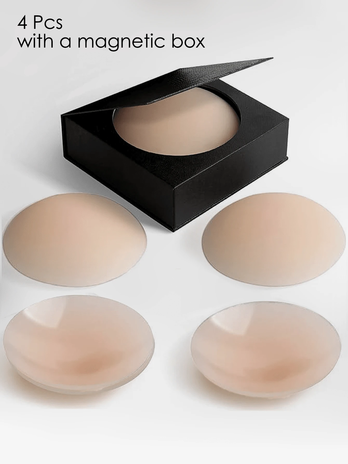 2pcs/set, silicone invisible bra lift, skin color. Suitable for wedding, backless tops, with anti-drooping, push-up, anti-exposure and anti-bump functions