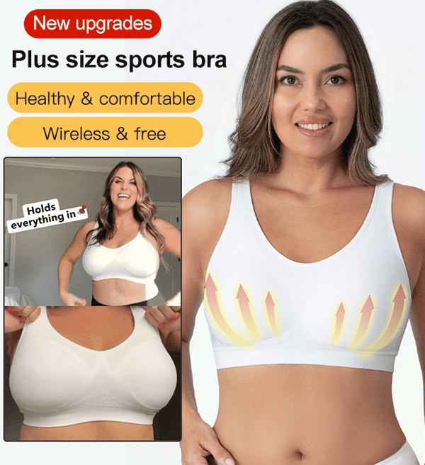 Comfort Wireless plus size sports Bra